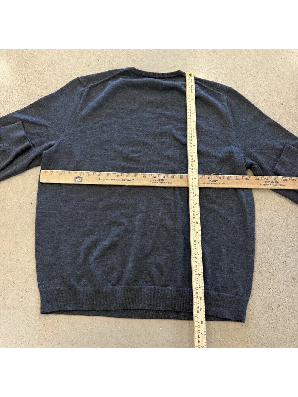J Crew Sweater Mens XL Gray Merino Wool Blend Crewneck Pullover Knit